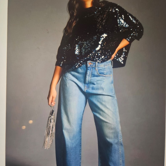 ANTHOLOGY - NWTs Kenna Mid Rise Barrel Jean by Pilcro Petite 32 - Picture 2 of 8